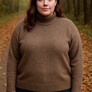 Well Worn Women Mock Neck Pullover Sweater - XXL